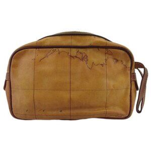 PRIMA CLASSE Clutch bag Beige Brown Green Women Authentic secondhand
